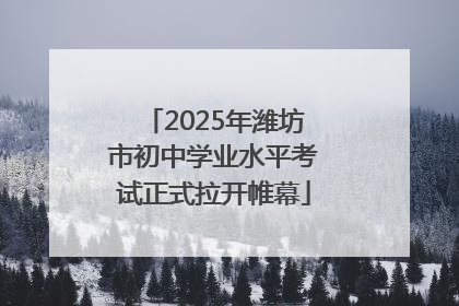 2025年潍坊市初中学业水平考试正式拉开帷幕