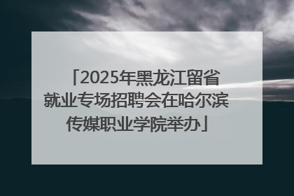 2025年黑龙江留省就业专场招聘会在哈尔滨传媒职业学院举办