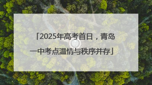 2025年高考首日，青岛一中考点温情与秩序并存