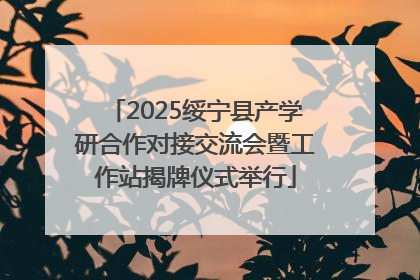 2025绥宁县产学研合作对接交流会暨工作站揭牌仪式举行