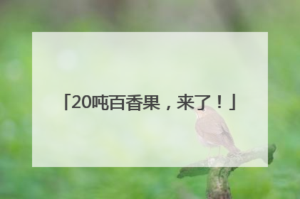 20吨百香果，来了！