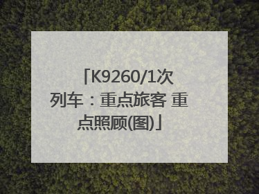 K9260/1次列车：重点旅客 重点照顾(图)